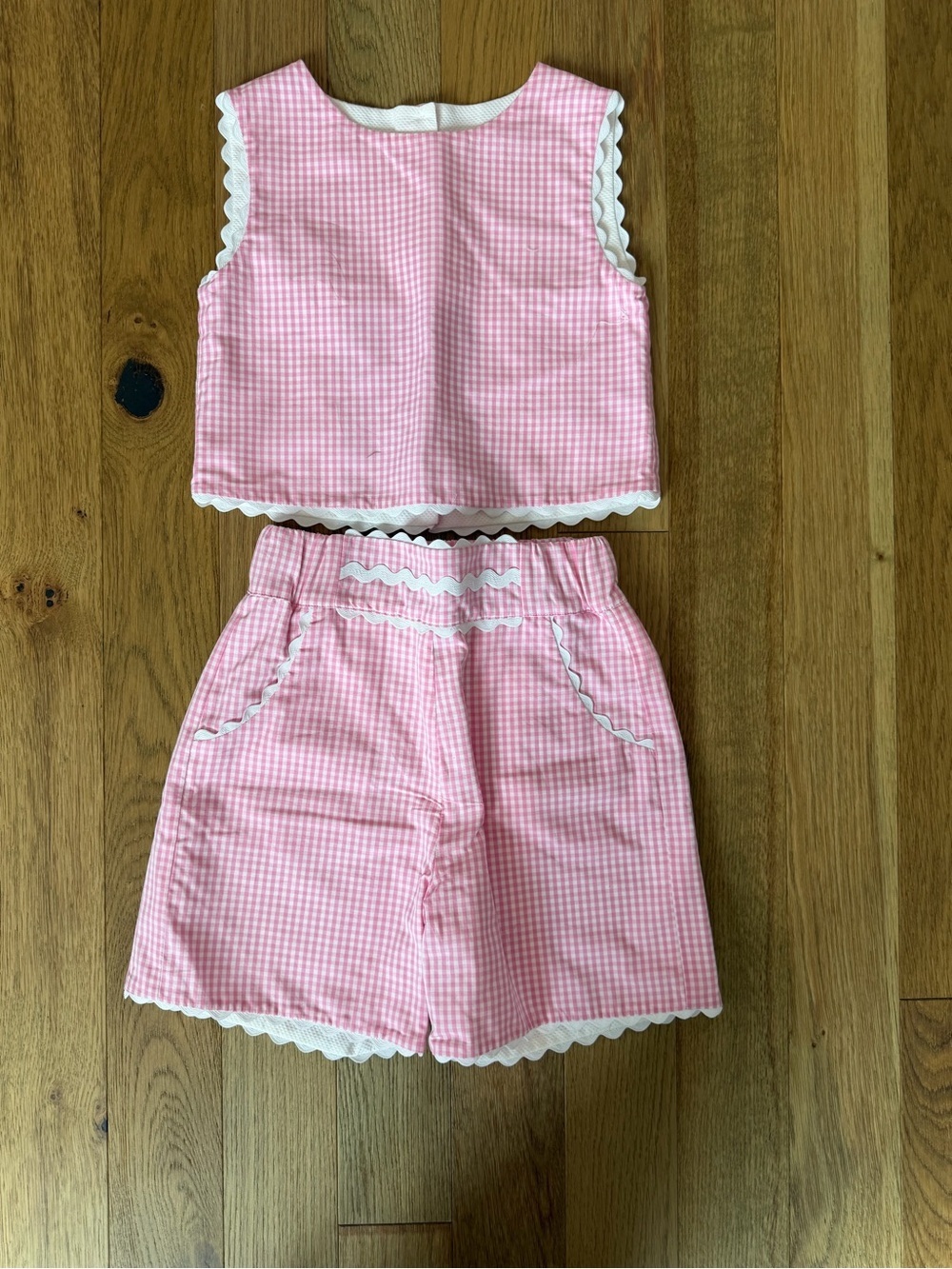 💗 Tessa James - Audrey Short Set in Pink Gingham - 4Y - Picture 4 of 6